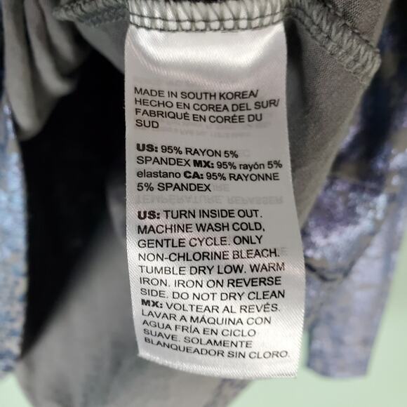 Chico's Womens Touch of Cool Foil Houndstooth Layering Tee Size Large 2 Stretch - Picture 5 of 6